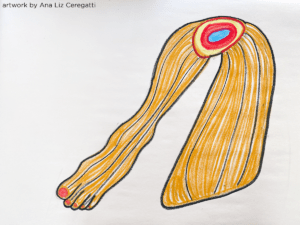 drawing of legs and feet by Ana Liz Ceregatti
